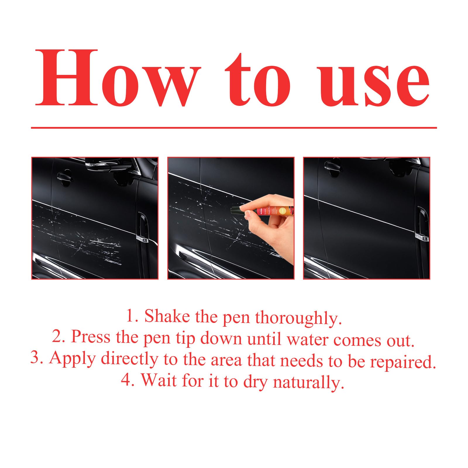 Magic Car Scratch Remover Pen Any Color, Magic Car Scratch Pen, 2026 New Magic Cars Scratch Removal Pens, Weatherproof Touch up Paint Pens, Quick and Easy Fix Auto Repair (2 Set) — view 7