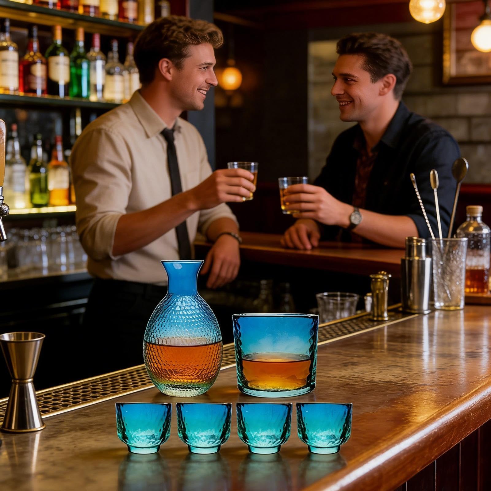 Ensemble De Tasses À Saké Verres À Boire En Verre Du Japon