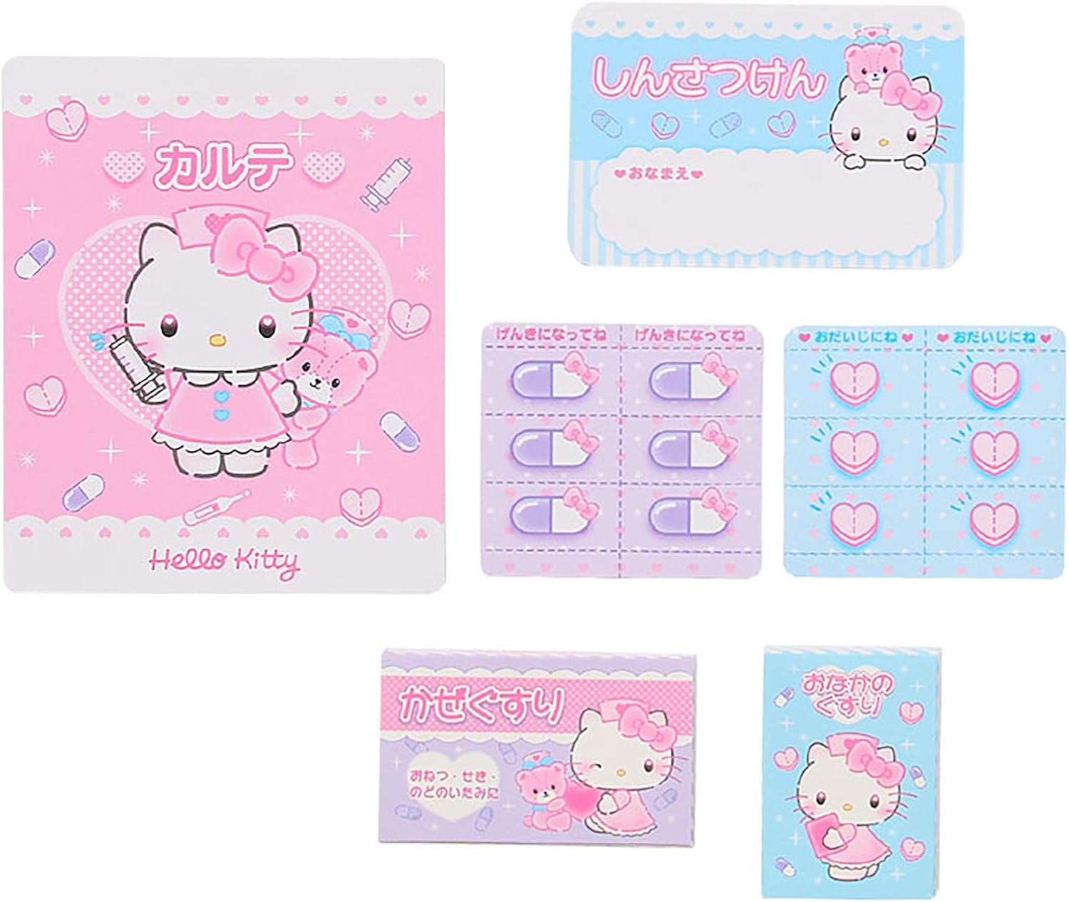 Sanrio - Hello Kitty Nurse Role Play Set, ABS, PVC, PP, AS, Toy Paper, Kids Toy, Gift for Children from 3 years, 369365