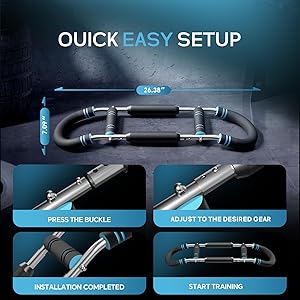 Twister arm Trainer, Adjustable Resistance (40-140 lbs) Chest Workout Equipment,Forearm Power Exercise bar , pectoralis spinalis Device, Portable Detachable Design