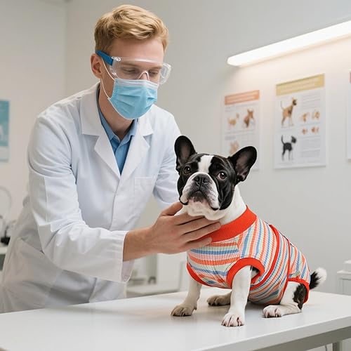 Miniatura 6 de Kuoser Traje de recuperación para perros y gatos después de la cirugía, camisa profesional de recuperación de mascotas, vendajes para heridas