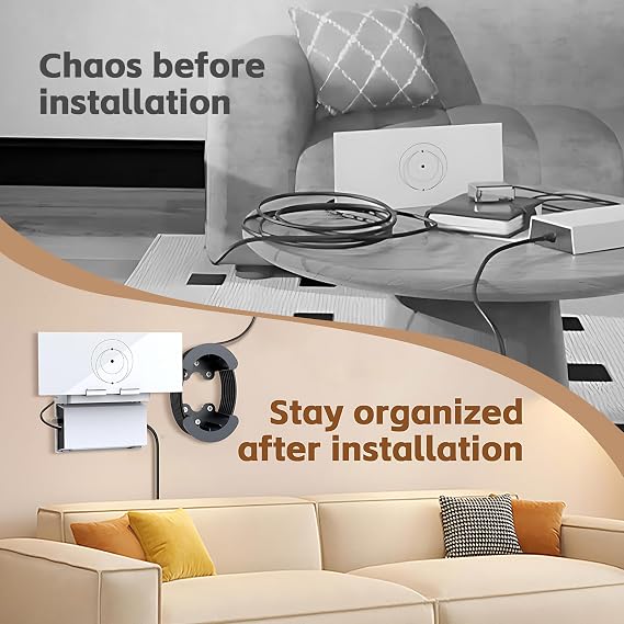 UBeesize Starlink Mount, Standard Router 3 Wall Mount with Cable Caddy