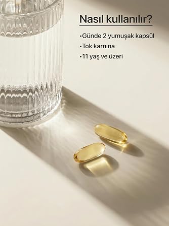 Longify Omega 3 + D3K2, Yüksek EPA & DHA, Vitamin D3, Vitamin K2 (MK7), Vitamin E, Balık Yağı, 60 Yumuşak Kapsül