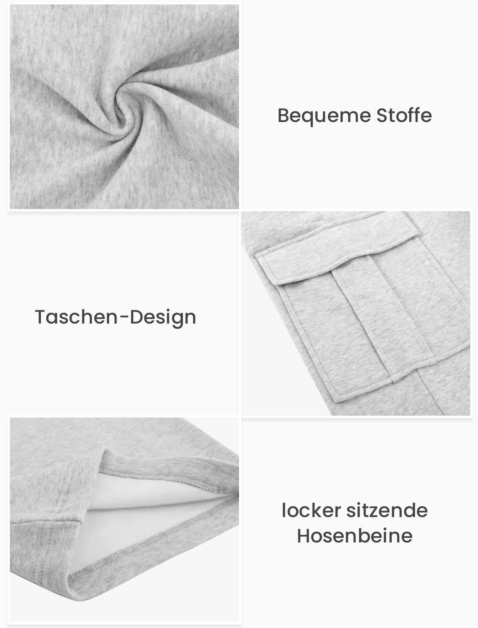 Glacspyg Pantaloni da Jogging Donna Pantaloni Lunghi Sportivi Fitness Vita Alta con Elastico in Vita e Tasche Pantaloni per Il Tempo Libero Pantaloni Larghi Gambe