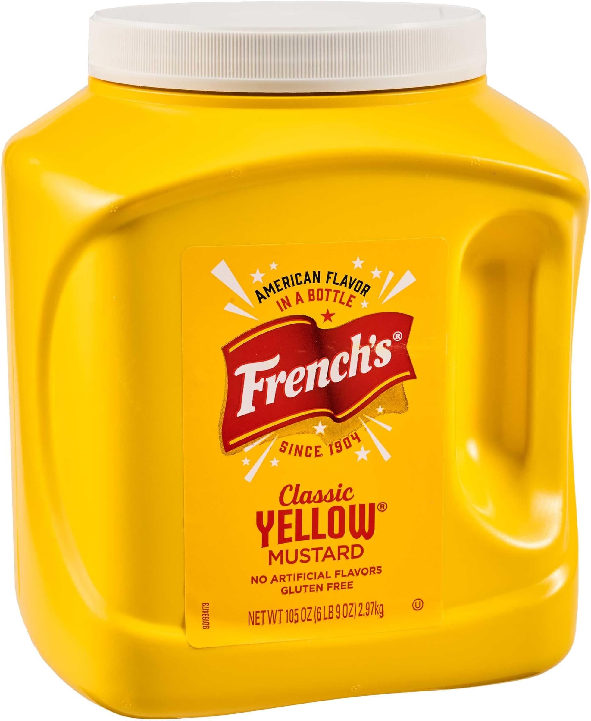 Classic Yellow Mustard, 105 oz - One 105 Ounce Bulk Container of Tangy and Creamy Yellow Mustard Perfect for Professional Use or for Refillable Containers at Home