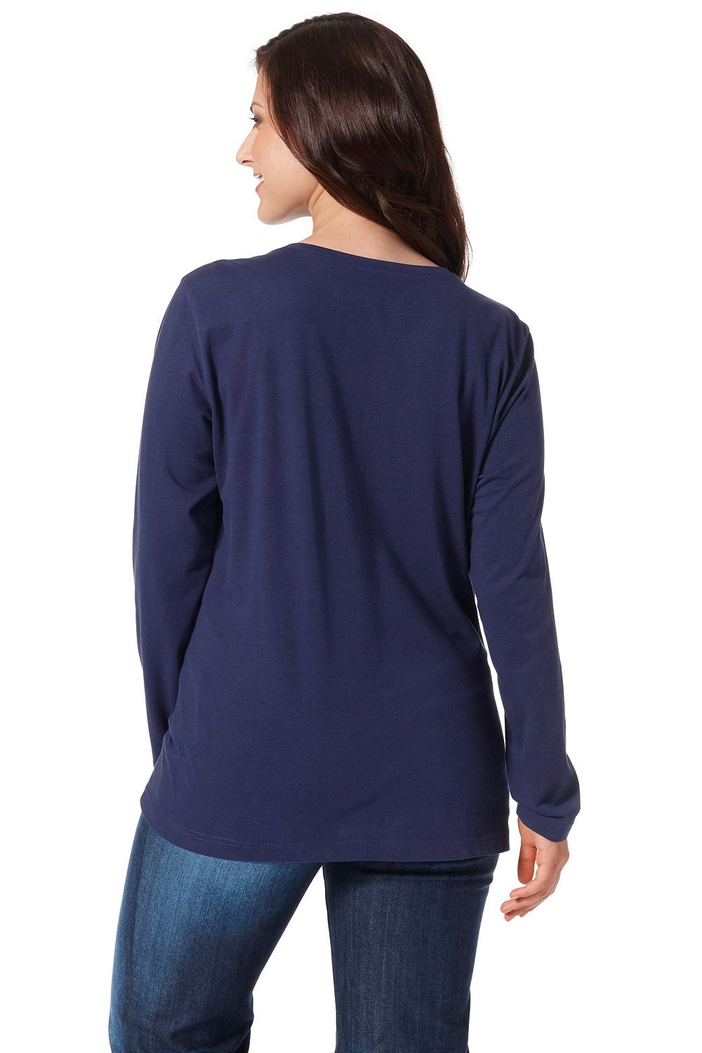 Ulla Popken Koszulka z długim rękawem Kobiety Basic Langarmshirt Rundhals
