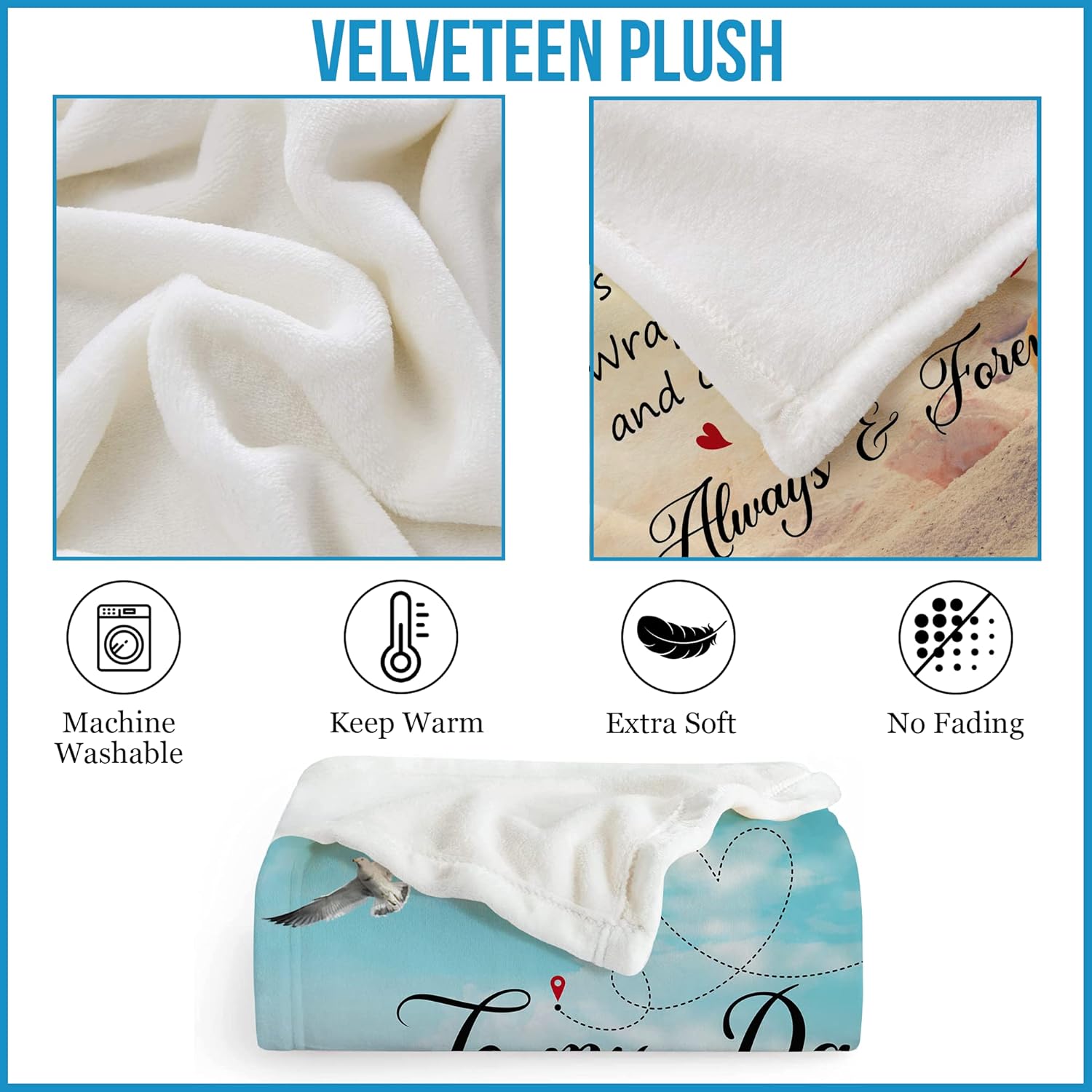 Daughter Gifts from Mom and Dad – to My Daughter Blanket, Thoughtful Christmas, Birthday, or Graduation Gift, Best Gift Idea for Her, Soft and Cozy Throw Blanket 50x60 Inches - Image 4