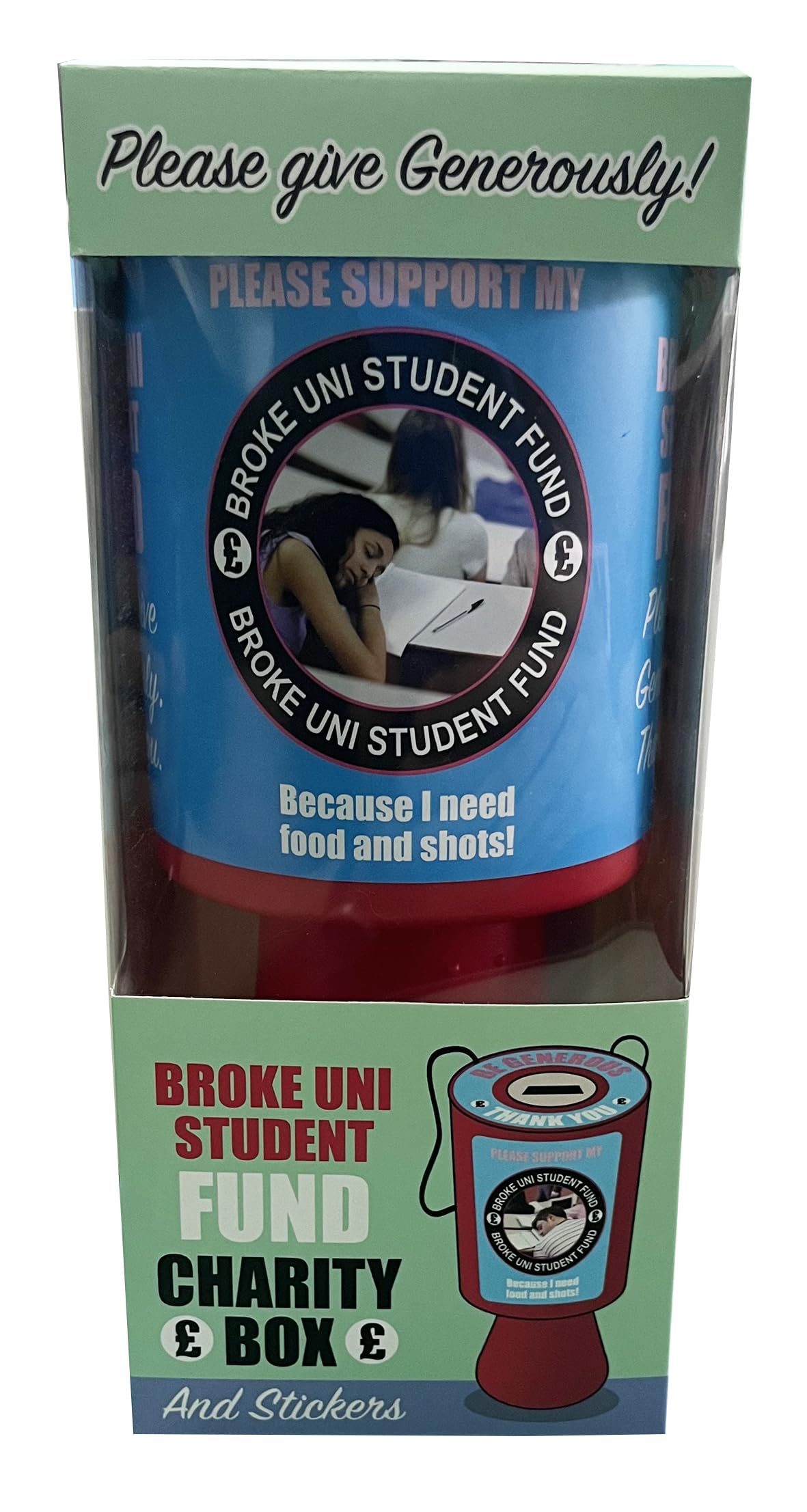 Uni Student Charity Fund - Student Starter Pack, University Essentials Bedroom, Funny University Gifts for Students Going to University, Uni Room Decor, for Uni Students, Uni Kit