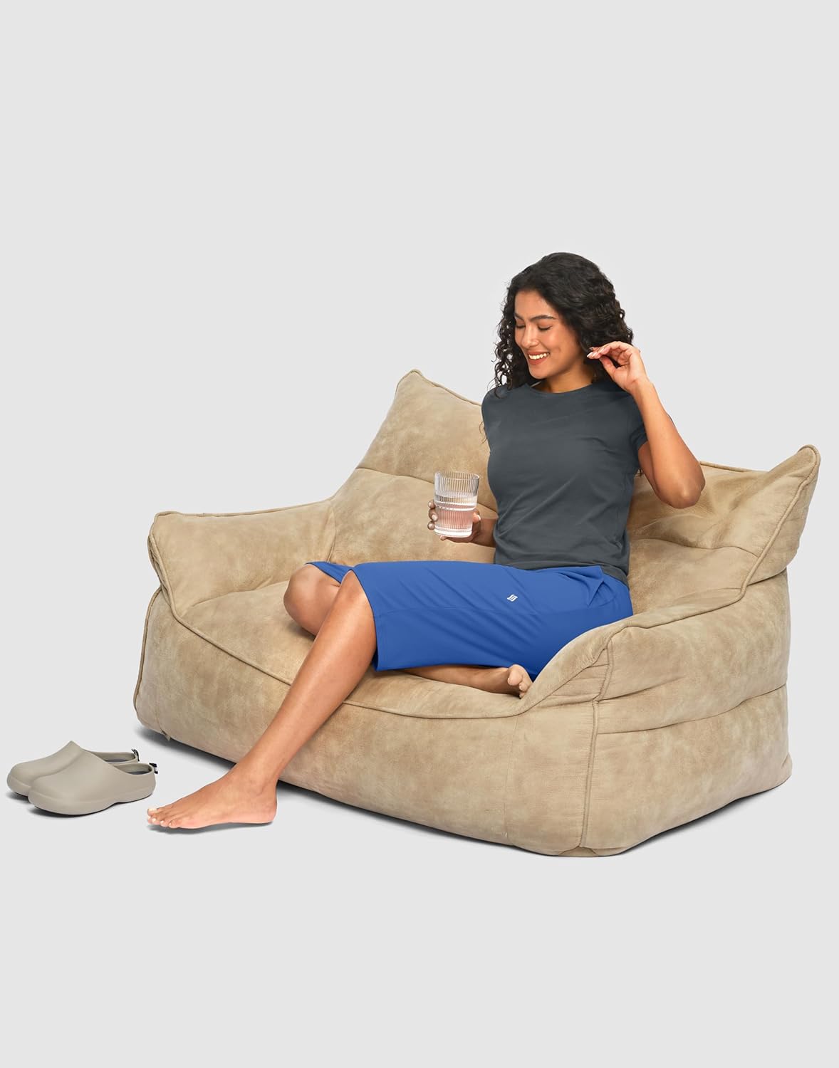 SANTINY 14" Shorts for Women Knee Length with Pockets High Waisted Stretch Long Bermuda Shorts for Summer Dressy Casual - Image 6