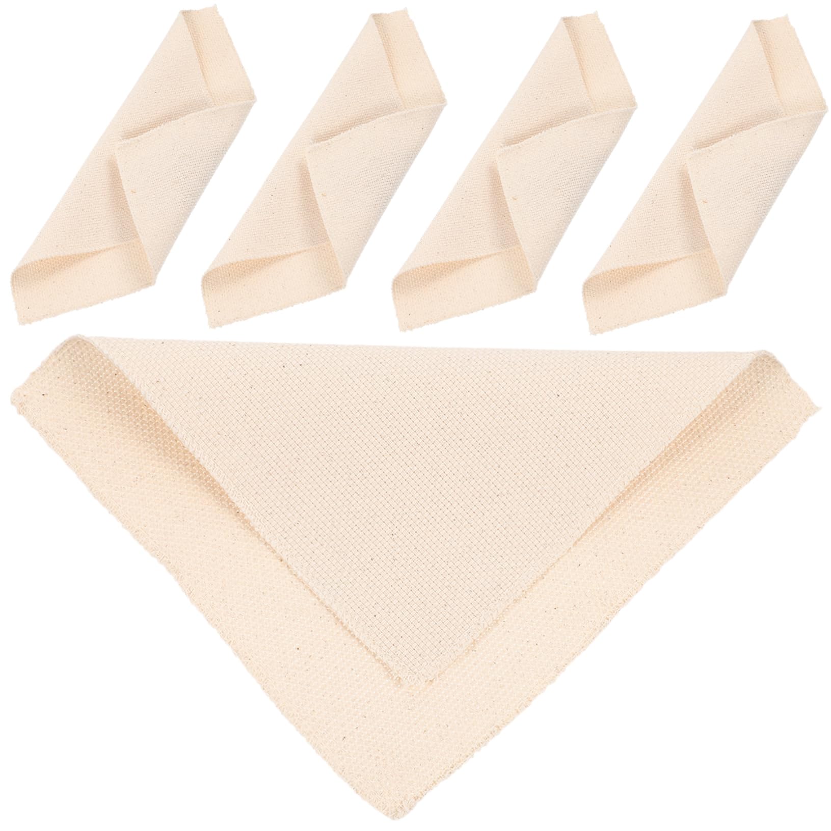 HAPINARY 5 Pack Cross Stitch Fabric Embroidery Fabric Squares Cotton Polyester Easy to Use Portable for DIY Projects