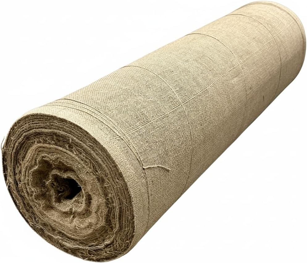 AAYU Burlap Fabric Roll | 40-Inch Wide x 150 ft Long | 40" by 50 Yards | Non- Fraying | Tightly Woven | Great for Outdoor Wedding Runners