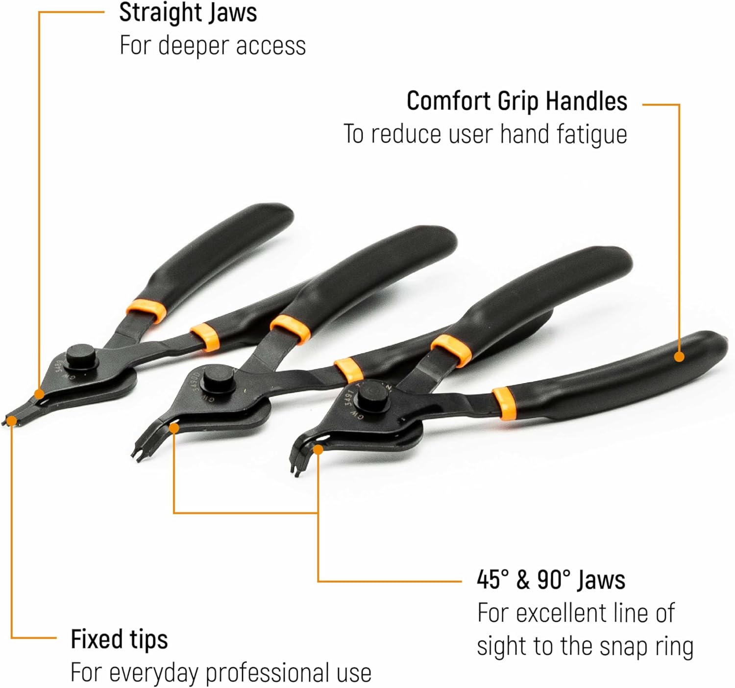 GEARWRENCH 12 Pc. Snap Ring Plier Set - 3495