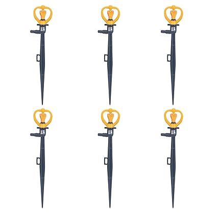 Pepper Agro Impact Water Sprinkler Lawn and Garden Irrigation (Butterfly Sprinkler with Stakes (6Qty))