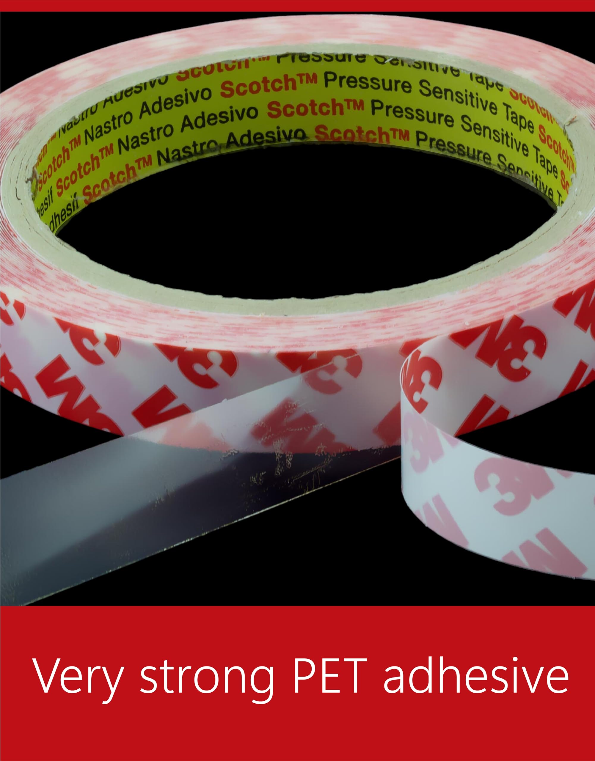 Nastro Biadesivo GPT In PET - 3mm X 50m, Adesione Forte, Resistente Fino A 150°C - Foto 6