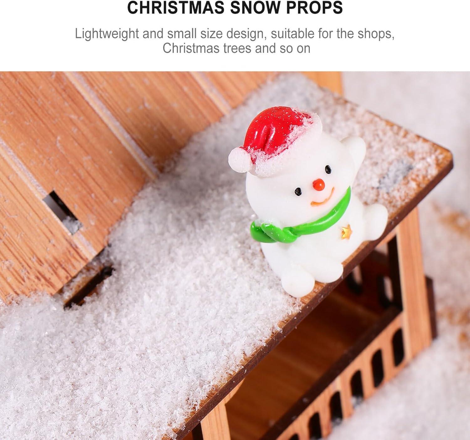SUPVOX Artificial Snow Powder 500g Christmas Fake Snow for Holiday Decoration DIY Snowflake Flocking Powder Suitable for Window Display and Seasonal Home Decor