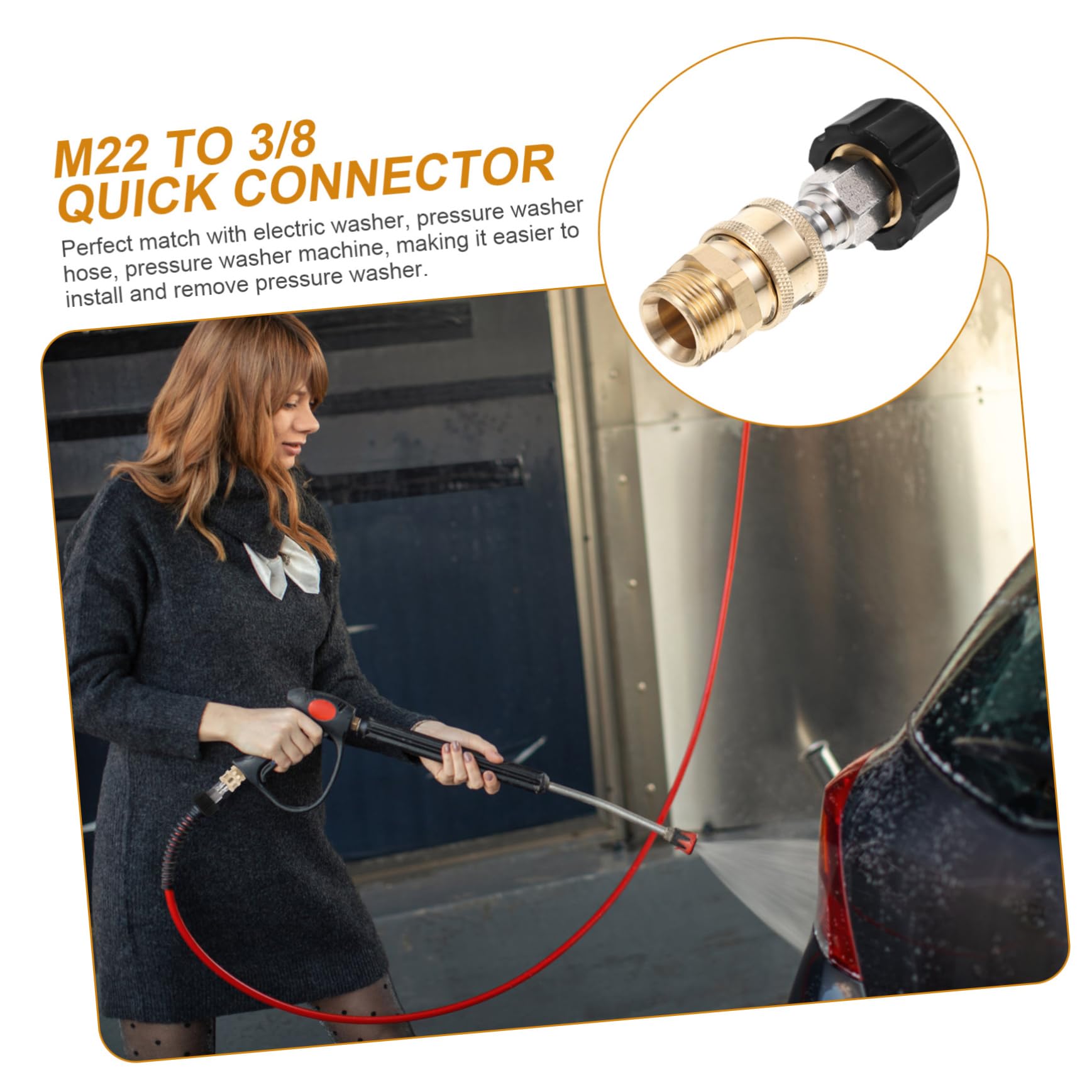 TOYANDONA 4 Juegos De Adaptadores Accesorios De Montaje Puntas Arandelas Enchufe Macho Conector Rápido Adaptador De Varilla para Función De Jardín Latón Dorado