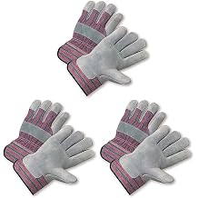 Blue Hawk 3-Pack Large Male Polyester Leather Palm Work Gloves