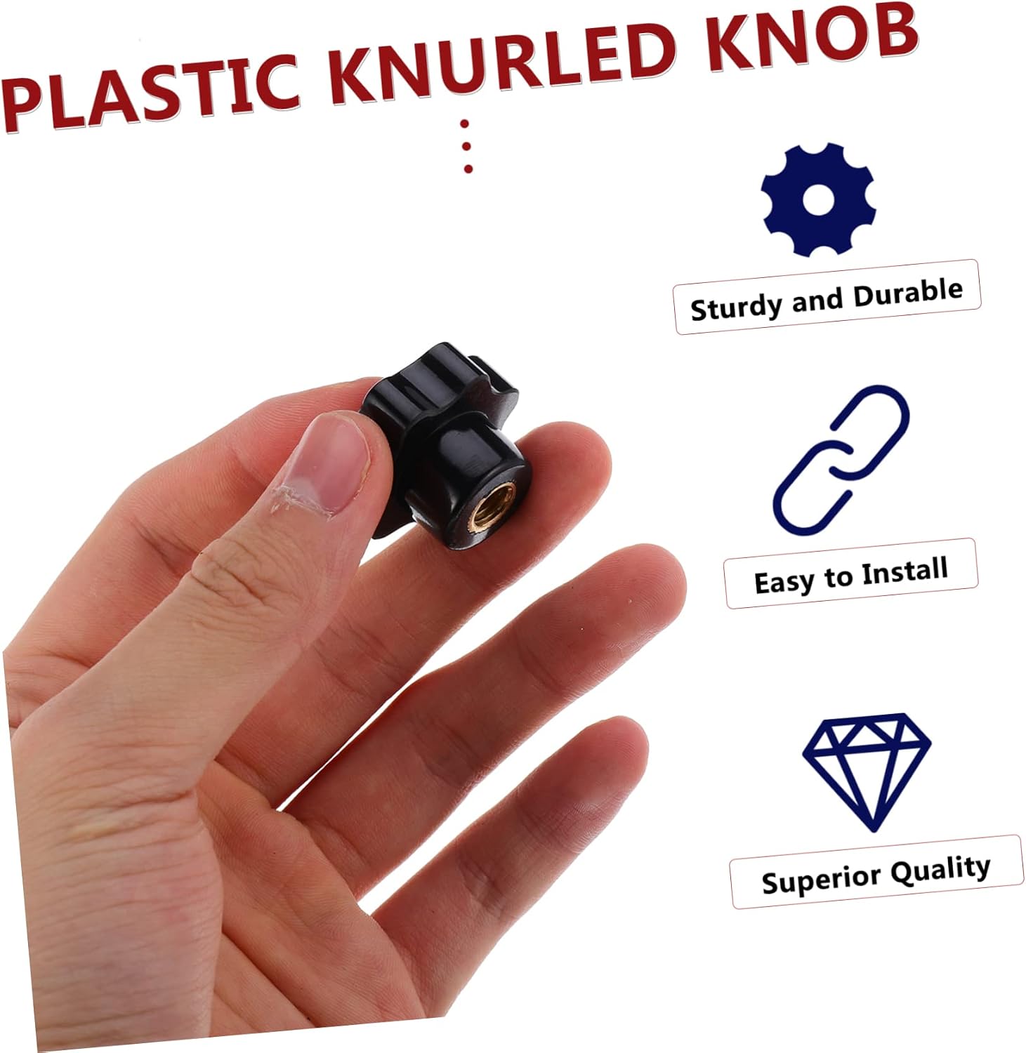12pcs Plastic Clamping Knobs Star Knob Handles for Machine Tools for Versatile Use Plastic Threaded for Equipment and Furniture