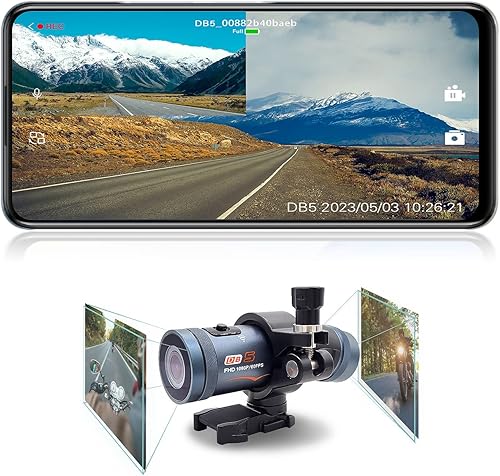 Miniatura 4 de LKT Cámara de acción dual 2K para salpicadero, ideal para motocicleta, bicicleta, deportes al aire libre, cámara deportiva con cámara frontal y