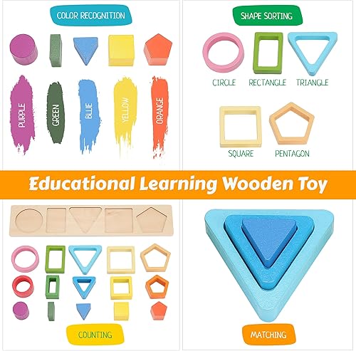 Miniatura 2 de Boxiki kids Juguetes de clasificación y apilamiento de madera