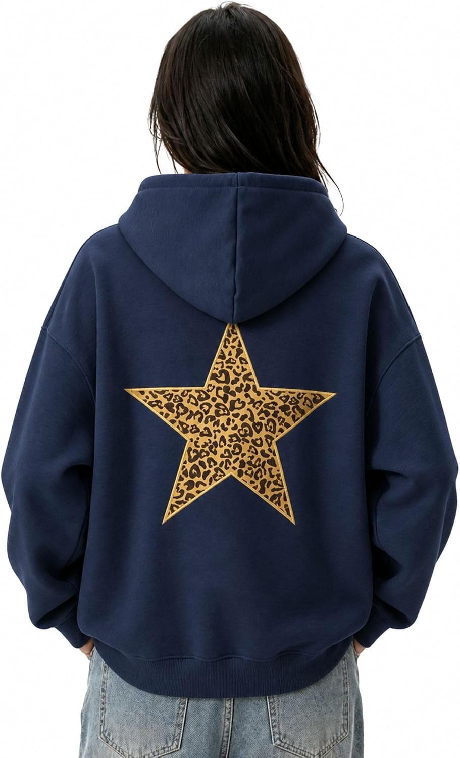 Aelfric Eden Hoodies Leopard Print Star Hoodie Graphic Hooded Pullover Sweatshirt Streetwear 2026 Trendy Tops Outfits