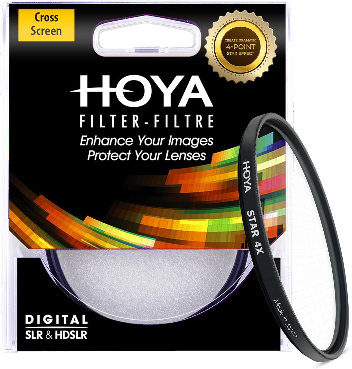 HOYA 77mm Star 4X Filter - Creates Stunning 4-Point Starbursts from Pinpoint lightsources - Multi-Coated Slim Frame - for DSLR & Mirrorless Cameras - Enhance Nightscapes, Landscapes and Car Photos