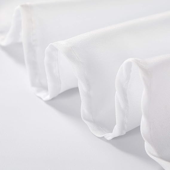 Round Table Cloth Washable Polyester 335cm White
