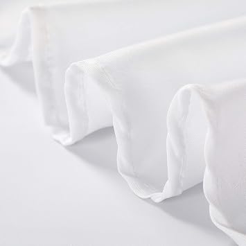 Round Table Cloth Washable Polyester 335cm White