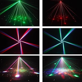 2 PCS Moving Head Dj Lights for Parties, Disco Stage Lights 7-in-1 LED RGBW 6 Arms with Mixed Lighting Effects,DJ Stage Lighting for Party Disco Club Wedding Bar