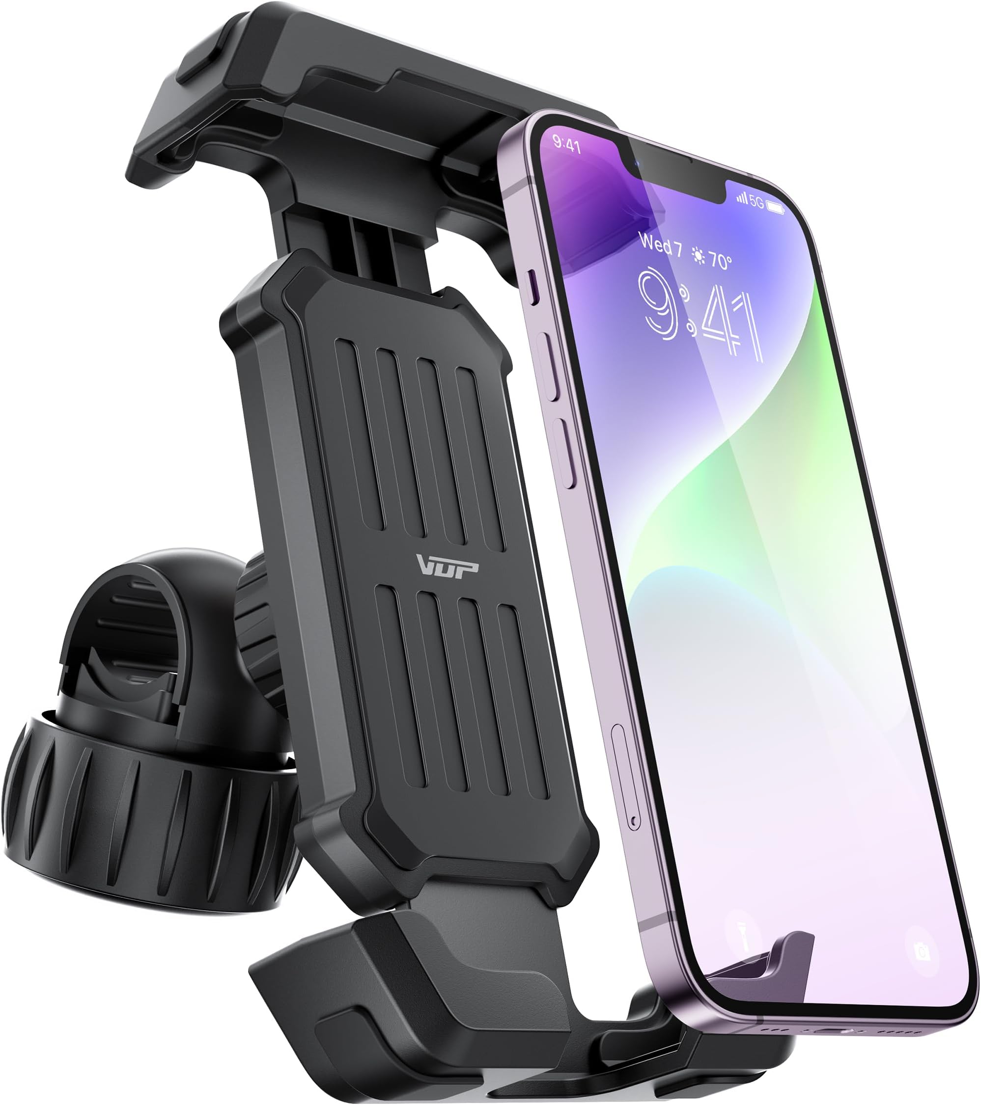 VUP Motorcycle Phone Mount [Anti Vibration],360 Adjustable Bike Phone