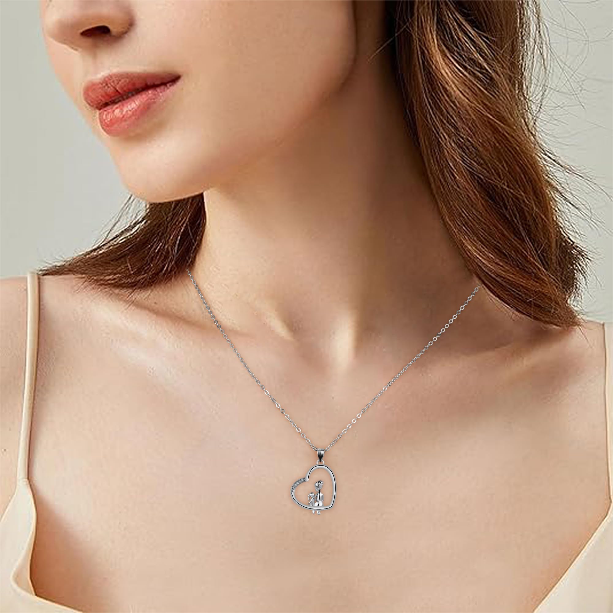 Yinsen Collana Mamma e Figlia Argento 925-Inciso I Love You Forever-Regalo Elegante per Donna,Gioiello con Scatola Regalo – Ideale per Natale,Compleanno,Anniversario,Festa della Madre