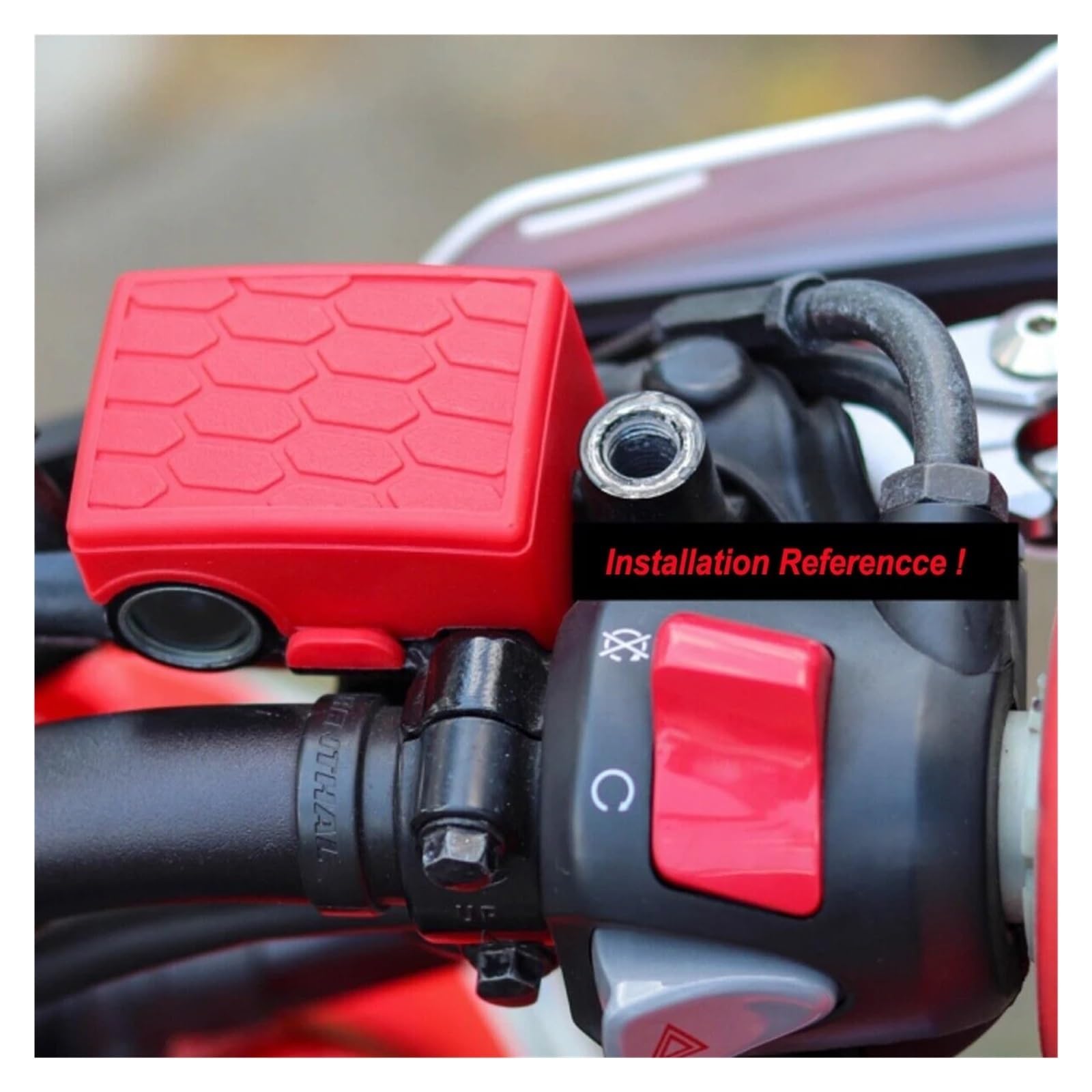for CRF300L CRF 300L Rally 2021–2023 Rahmenschutz, Linke und rechte Rahmenschutzabdeckungen(Red)