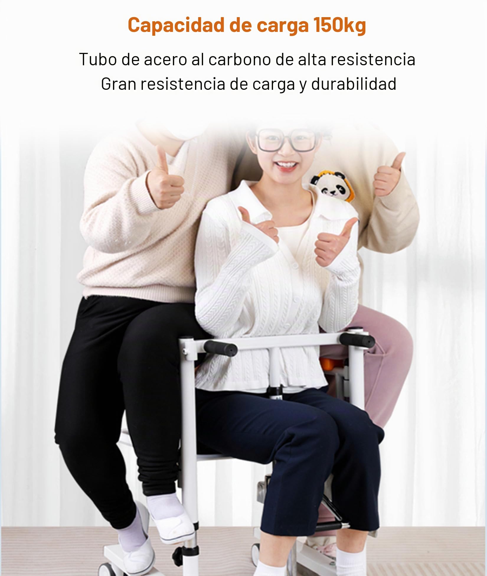 Grúa Hidráulica para Pacientes con Soporte de Elevación Asistida, Sillas de Ruedas de Cuidado Personal Elevador Hidráulico de Pacientes Transferencia Corporal