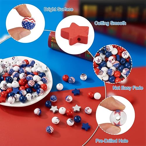 Miniatura 7 de Pandahall - 500 cuentas de madera natural con patrón de letras de 0.394 x 0.394 x 0.394in, cuentas espaciadoras pintadas de colores del alfabeto,