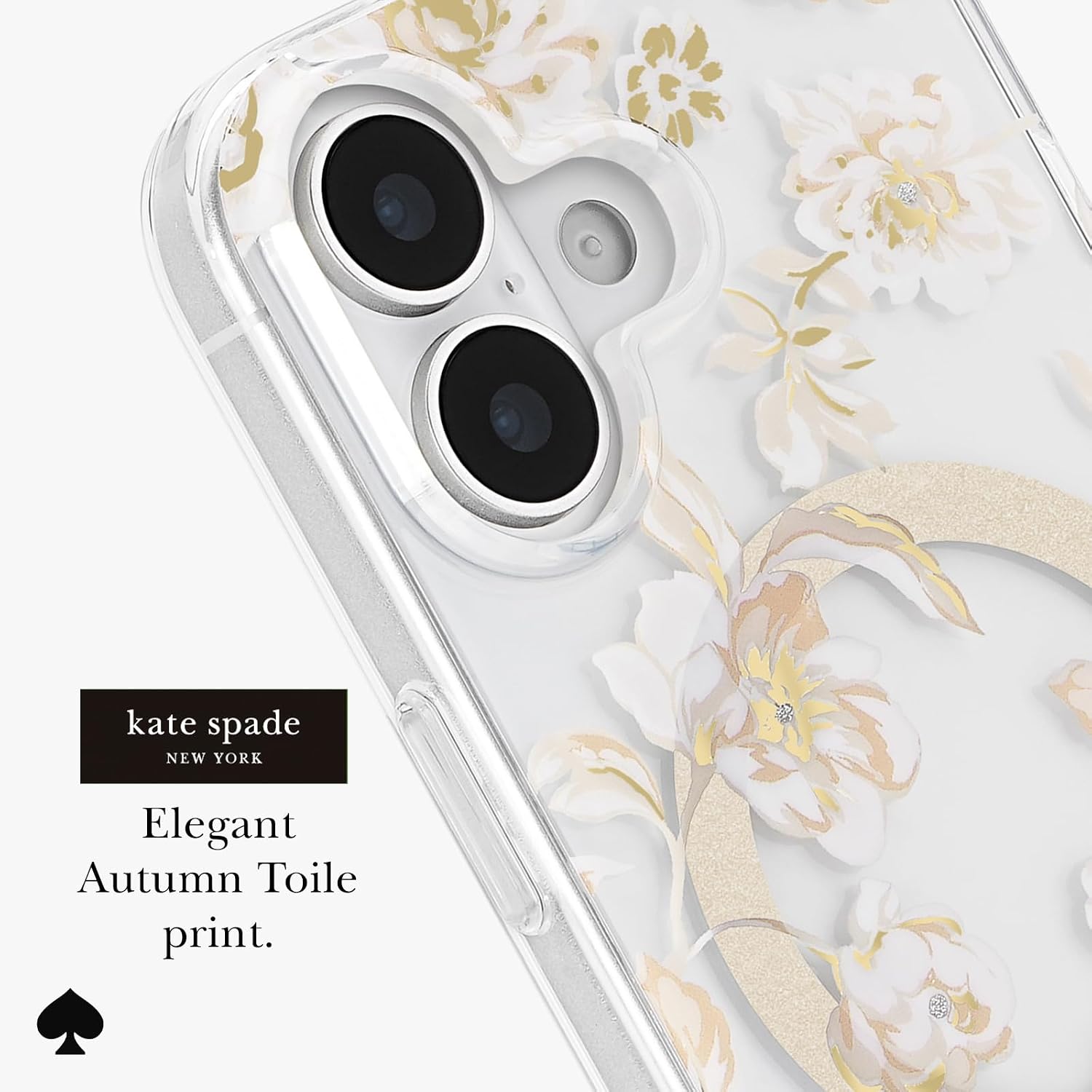 kate spade new york iPhone 17 Case - Compatible with MagSafe - Designer Phone Case - Autumn Toile