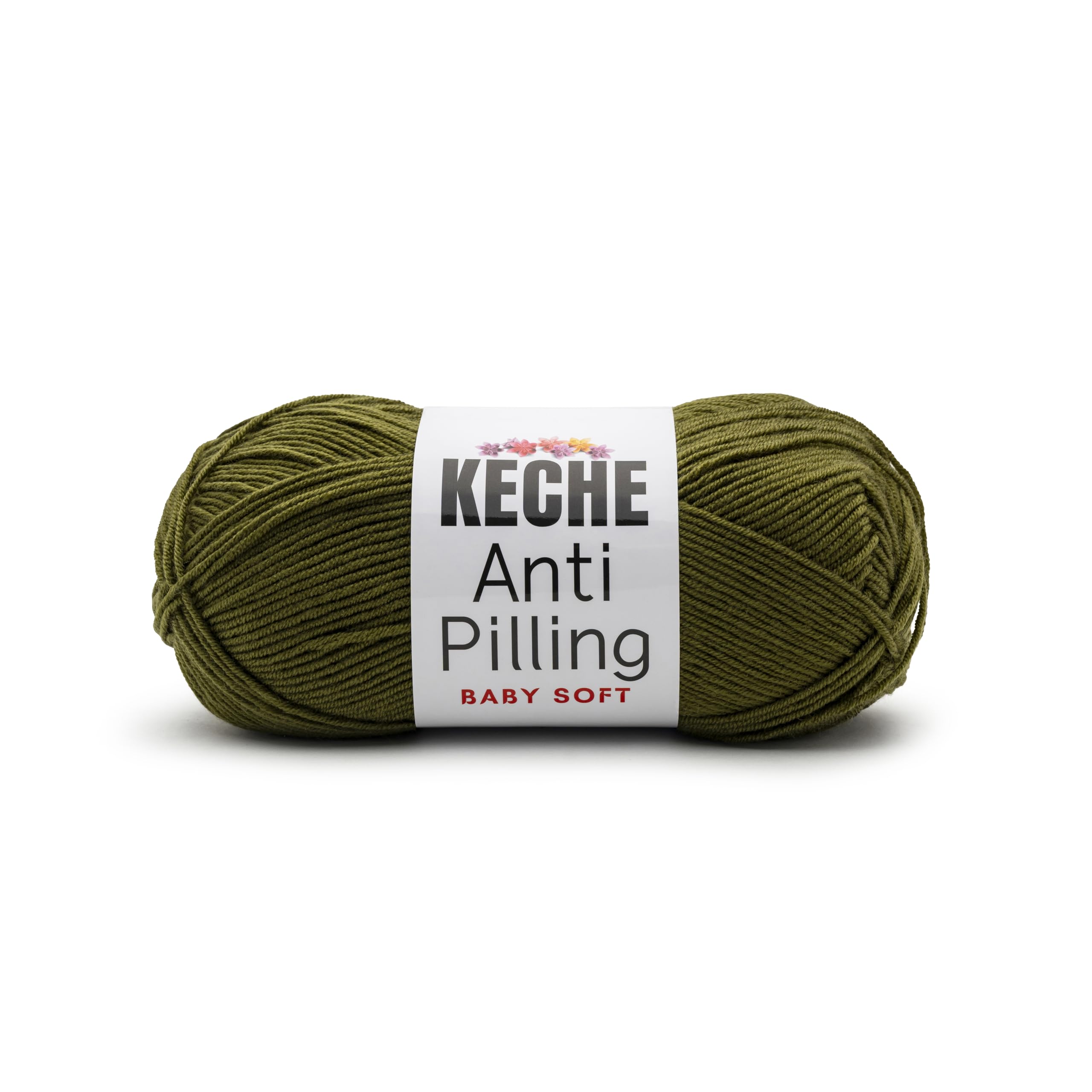 Soft DailyKnit DK Yarn, 100% Anti-Pilling Acrylic for Knitting Crocheting, Light Weight #3 (3.52 oz / 274 Yds) 1 Skein - Red — view 10