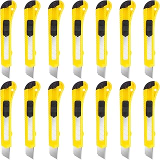 DIYSELF 14 Pack Box Cutter Retractable, 18mm Box Knife, Utility Knife Retractable with Snap Off Blade, Box Opener for Home, Cutter Knives for Cardboard, Art, Craft
