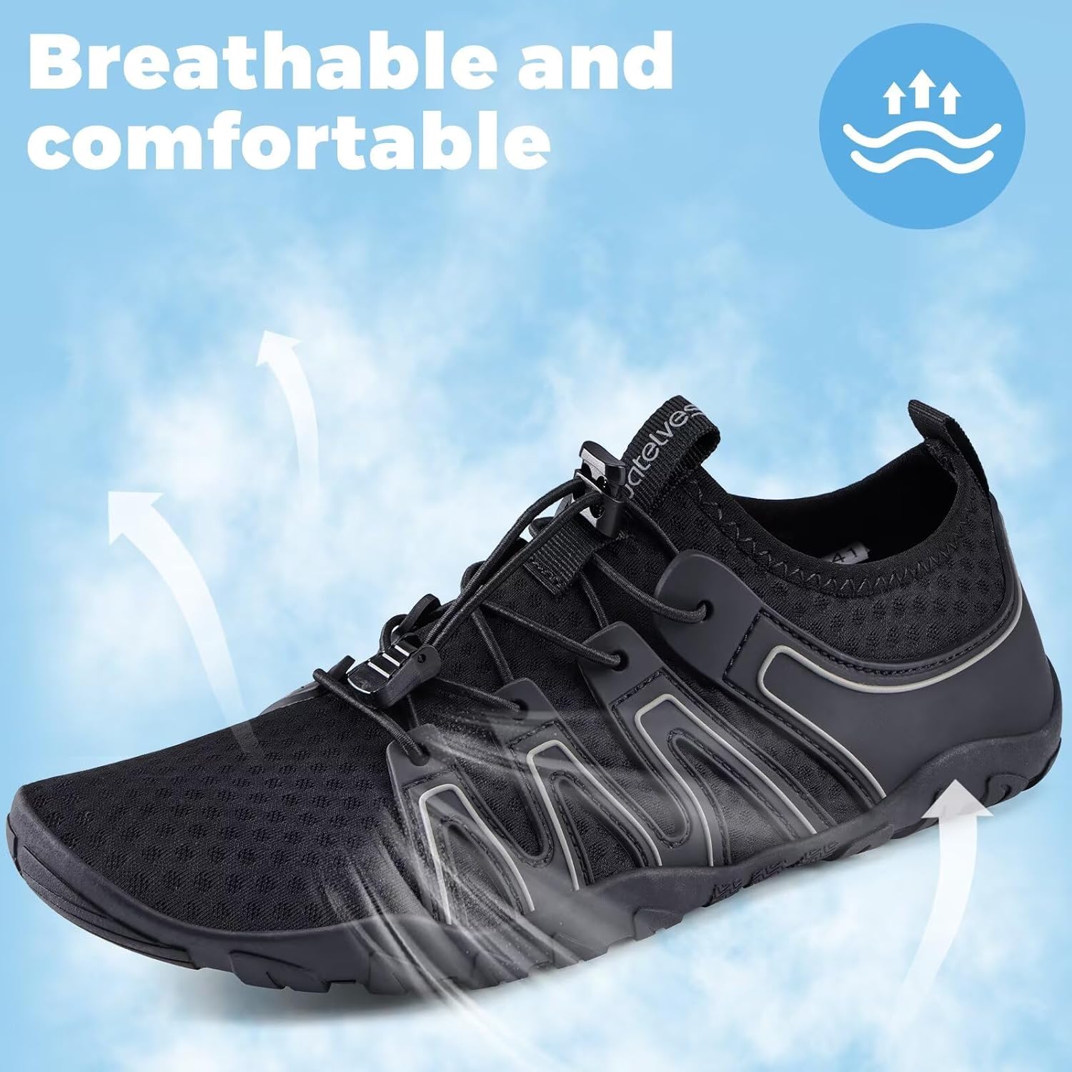 WateLves Water Shoes Mens Womens Beach Swim Shoes Quick-Dry Aqua Socks Pool Shoes for Surf Yoga Water Aerobics