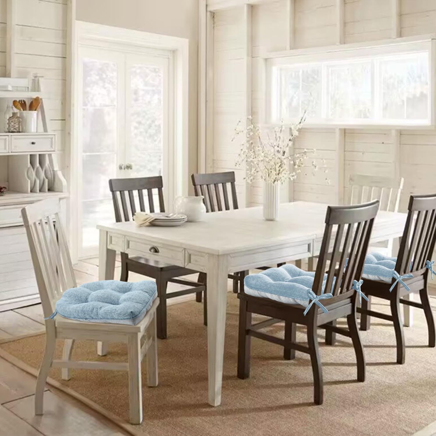 LOVTEX Kitchen Chair Cushions Set of 4, NonSlip Chair Cushions for