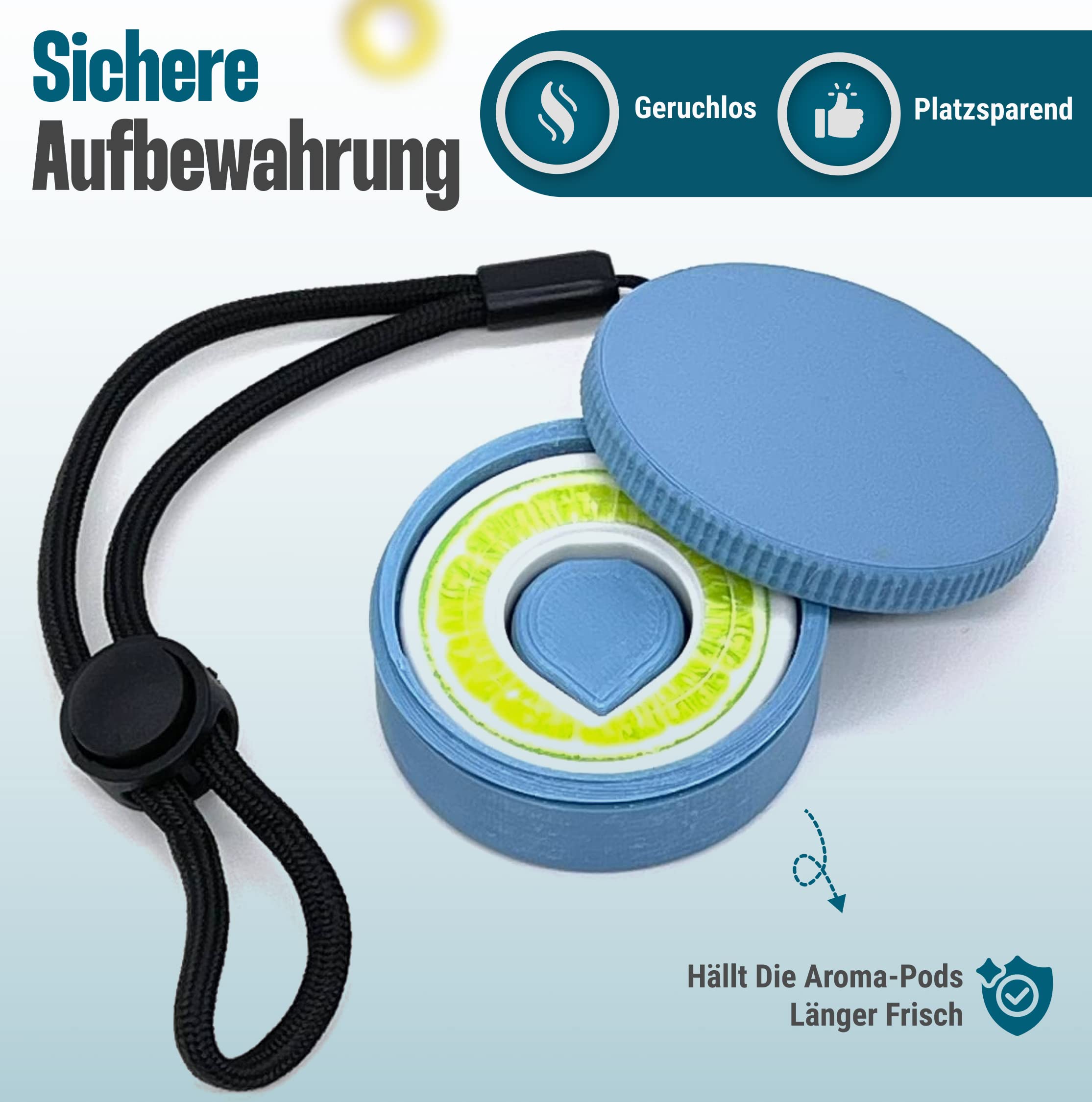Set 4 Custode Porta Pod Aromatici Per Bottiglie - Scatola Ermetica Viaggio In PP (4 Colori)