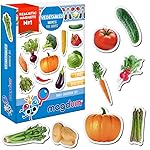 magdum Vegetables Magnets Real Photo Children\'s for Children - Large Fridge Magnets - Educational Toys Baby 3 Years Old - Magnets Magnetic Board for Learning - Magnet Theater for Kids