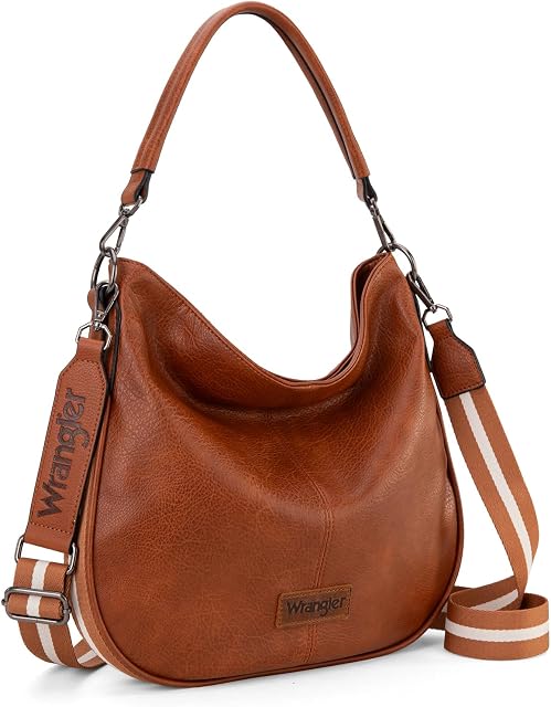 Wrangler Hobo Sacs Gros Sacs pour femmes Sacs à épaule avec paillettes de coton rayées