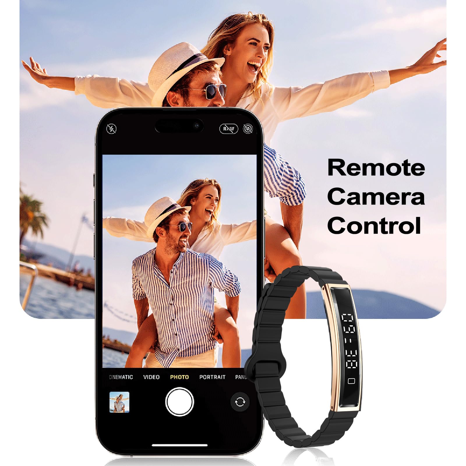 findtime Bracelet intelligent avec podomètre, moniteur de fréquence cardiaque, moniteur de sommeil, étanche IP68, suivi du stress, modes sportifs, suivi d'activités, pour iOS et Android