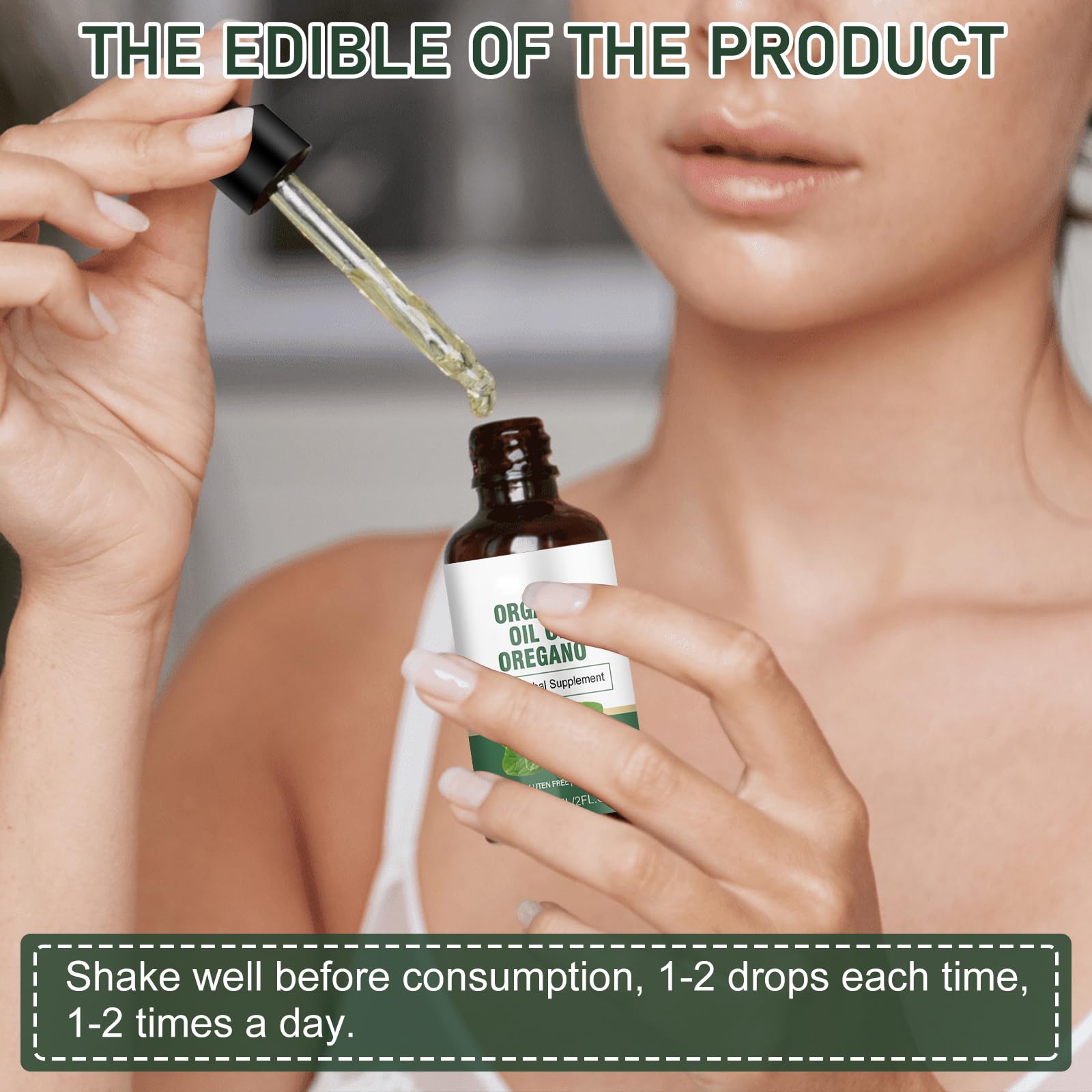 Olio di origano biologico 59 ml, olio di origano, adatto per bambini e adulti