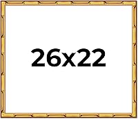 Vista 175 de Poster Palooza Marco de madera maciza de bambú dorado de 12 x 8 pulgadas con acrílico UV, respaldo de tablero de espuma y accesorios para colgar