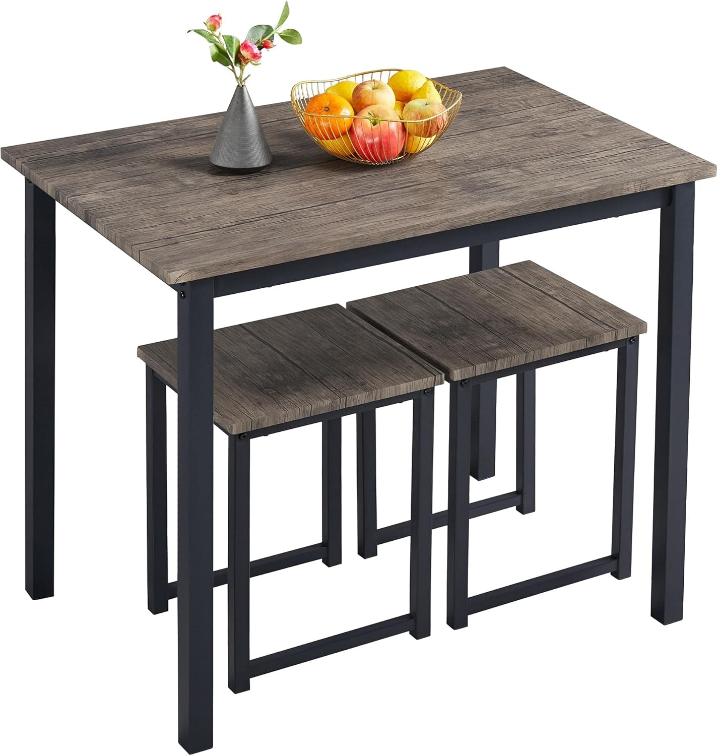 Amazon.com - Yaheetech 3 Piece Dining Table Set Kitchen Table Set Set ...