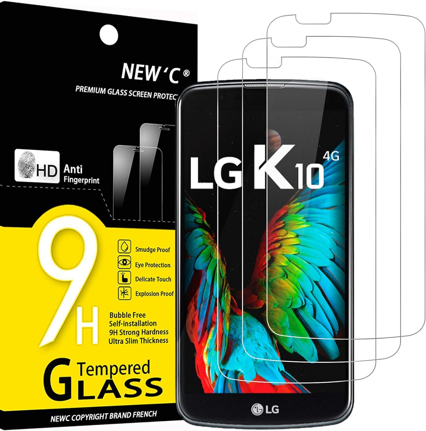 NEW'C Lot De 2, Verre Trempé Pour IPhone 12, 12 Pro (6,1 Pouces), Film Protection écran -sans