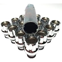 Coyote 20 Open End 9/16 Chrome 6 Spline ET Lug Nut Truck Locks Bulge With Key