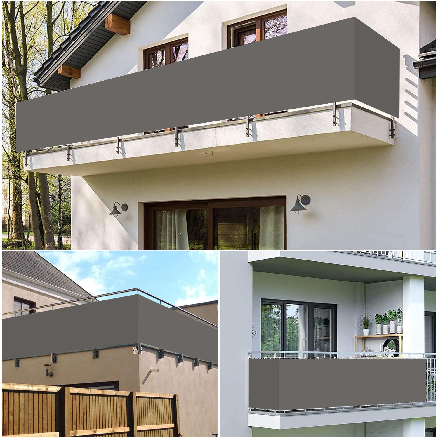 Balkon Sichtschutz 105x900 Cm, Winddicht & UV-geschützt – Einfache Montage Mit Kabelbindern, Für Terrasse, Pool & Gartenzaun