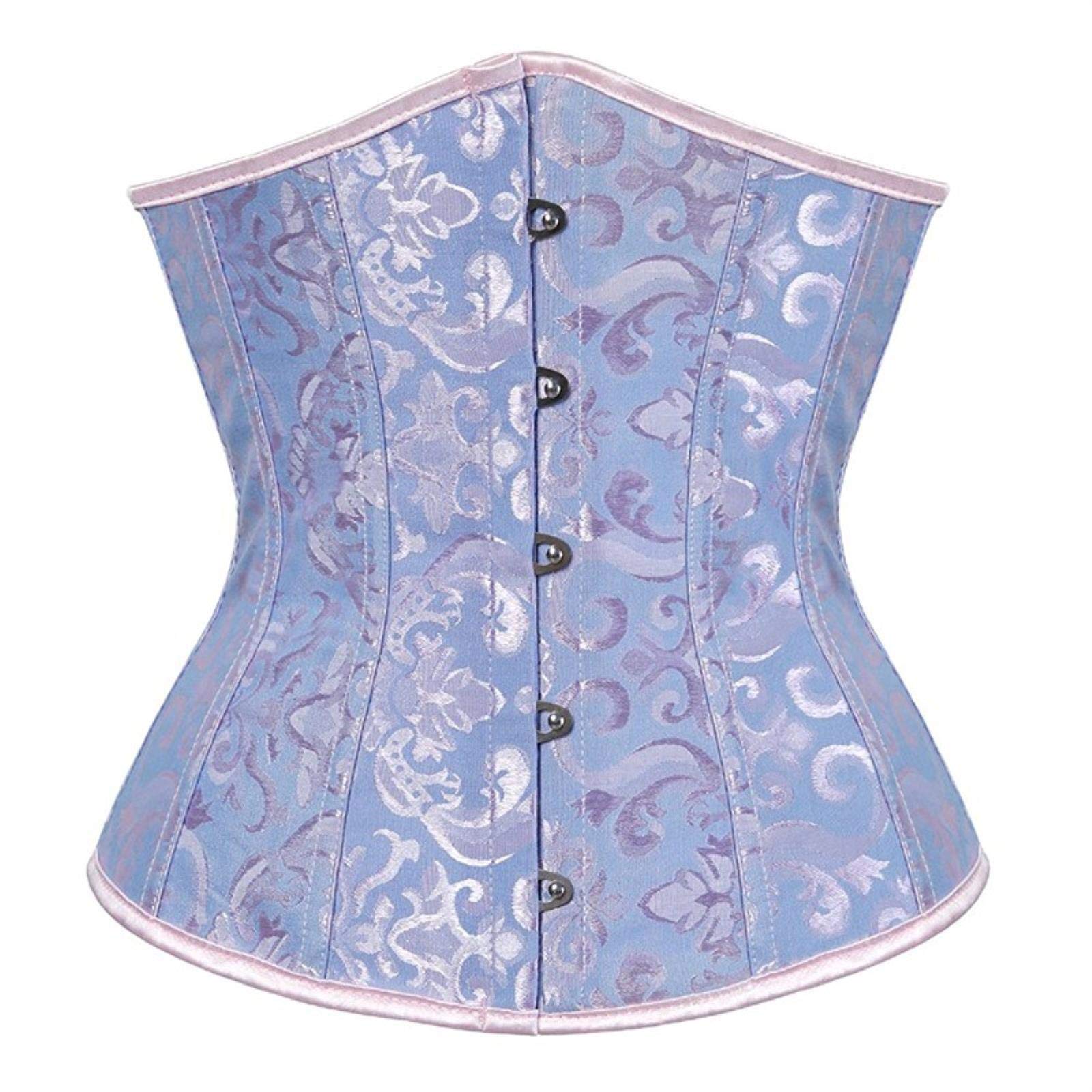 Gothic Gorset Kobiety Sexy Underbust Gorset Talia Trainer Gorset Shaper Workout Body Gorset Plus Size Bustier Black White S-6XL